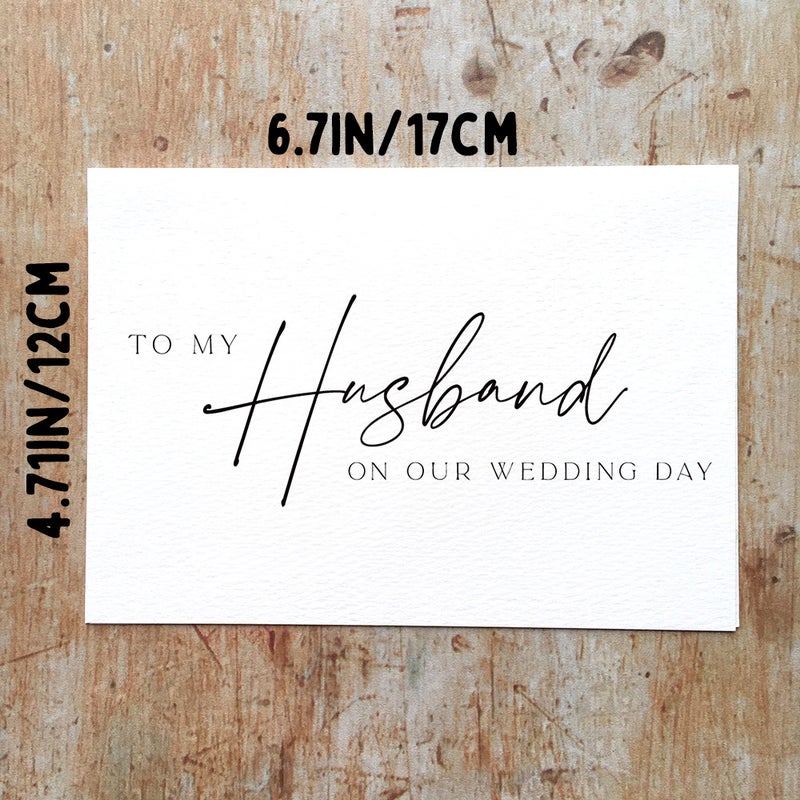 Birthday Gift Card, Wedding Day Card To My Husband Wedding Day Card With Envelope - Image 4